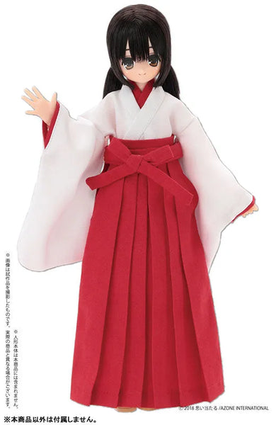 Doll Clothes - Pureneemo Original Costume - Shrine Maiden Set - 1/6 - Scarlet (Azone)ㅤ – Azone International – ActionFigureBrasil — close