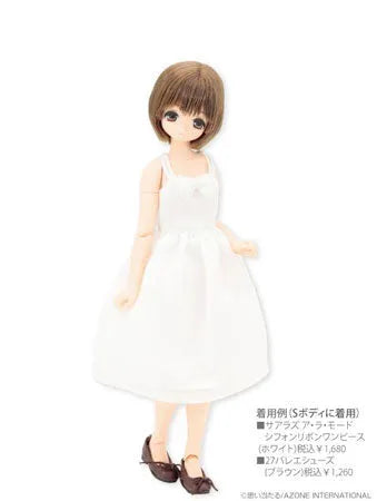 Doll Clothes - PureNeemo - PureNeemo M Size Costume - SAHRA'S à la mode - Chiffon Ribbon One-Piece Dress - 1/6 - White (Azone)ㅤ – Azone International – ActionFigureBrasil