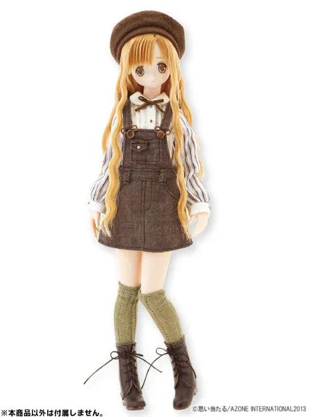 Doll Clothes - PureNeemo - PureNeemo S Size Costume - Komorebimori no Oyofukuya-san Classical Blouse & Salopette Skirt Set - 1/6 - Brown (Azone)ㅤ – Azone International – ActionFigureBrasil