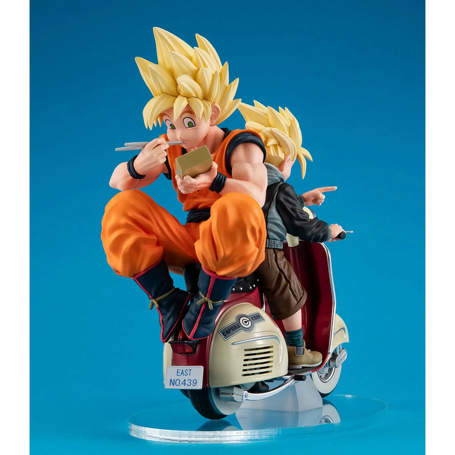 Dragon Ball Z - Son Gohan SSJ - Son Goku SSJ - Desktop Real McCoy EX - & Bike (MegaHouse) [Shop Exclusive]ㅤ – MegaHouse – ActionFigureBrasil