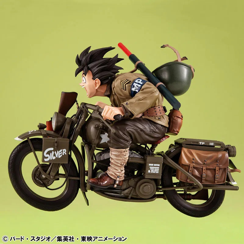 Dragon Ball Z - Son Goku - Desktop Real McCoy EX - Army ver. w/ bike (MegaHouse) [Shop Exclusive]ㅤ – MegaHouse – ActionFigureBrasil
