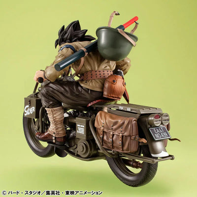 Dragon Ball Z - Son Goku - Desktop Real McCoy EX - Army ver. w/ bike (MegaHouse) [Shop Exclusive]ㅤ – MegaHouse – ActionFigureBrasil — com base expositora