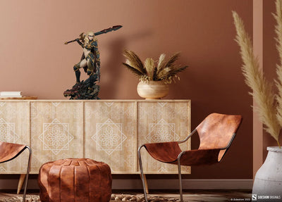 Dragon Slayer: Warrior Forged in Flame - LIMITED EDITION: 2500 (Exclusive) – Sideshow Collectibles – ActionFigure Brasil — com base expositora