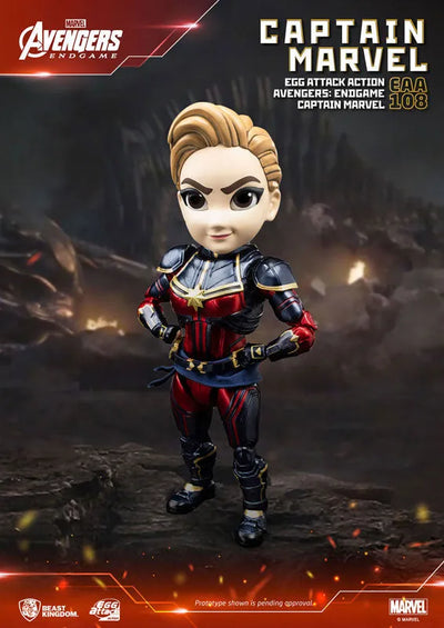 Egg Attack Action #068 "Avengers: Endgame" Captain Marvelㅤ – Beast Kingdom – ActionFigureBrasil — ângulo diferente