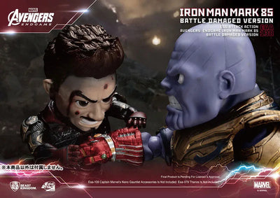 Egg Attack Action #073 "Avengers: Endgame" Iron Man Mark.85 (Battle Damage Edition)ㅤ – Beast Kingdom – ActionFigureBrasil — iluminação de estúdio