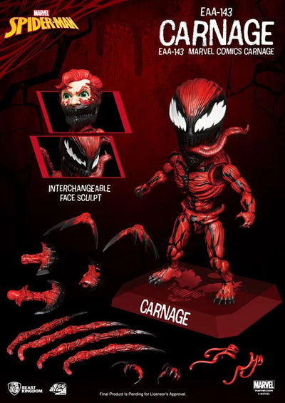 Egg Attack Action #088 "Marvel Comics" Carnageㅤ – Beast Kingdom – ActionFigureBrasil — com base expositora