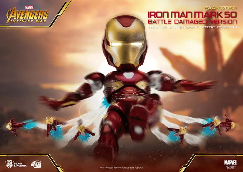 Egg Attack Action Avengers: Infinity War Iron Man Mark. 50 Battle Damage Ver.ㅤ – Beast Kingdom – ActionFigure Brasil