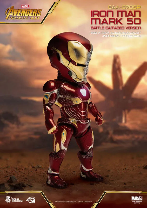 Egg Attack Action Avengers: Infinity War Iron Man Mark. 50 Battle Damage Ver.ㅤ – Beast Kingdom – ActionFigure Brasil
