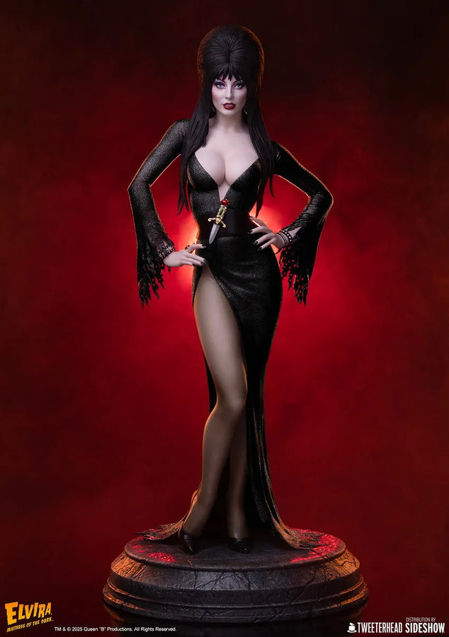 Elvira: Mistress of the Dark (Black Glitter Dress Variant) - LIMITED EDITION: 700 (Black - Variant) – Tweeterhead – ActionFigure Brasil