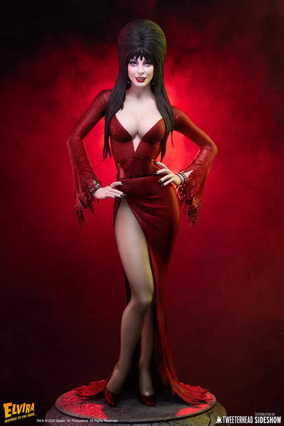 Elvira: Mistress of the Dark (Red Glitter Dress Variant) - LIMITED EDITION: 700 (Red - Variant) – Tweeterhead – ActionFigure Brasil — acessórios