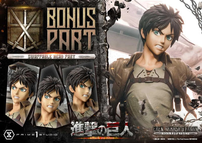 Eren, Mikasa & Armin (Deluxe Bonus Version) TV animation Attack on Titan – Prime1Studio – ActionFigure Brasil