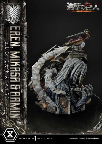 Eren, Mikasa & Armin (Regular Version) TV animation Attack on Titan – Prime1Studio – ActionFigure Brasil