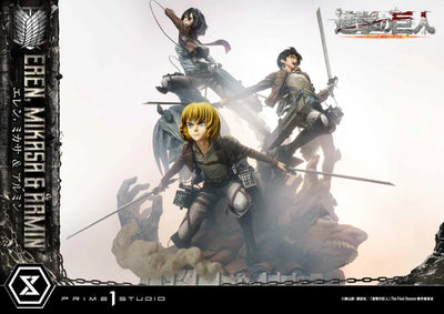 Eren, Mikasa & Armin (Regular Version) TV animation Attack on Titan – Prime1Studio – ActionFigure Brasil