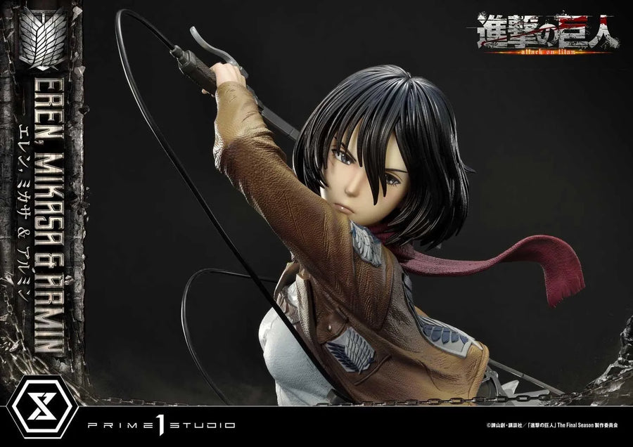 Eren, Mikasa & Armin (Regular Version) TV animation Attack on Titan – Prime1Studio – ActionFigure Brasil