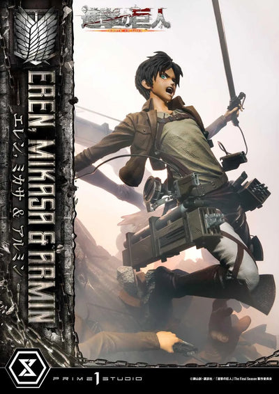 Eren, Mikasa & Armin (Regular Version) TV animation Attack on Titan – Prime1Studio – ActionFigure Brasil