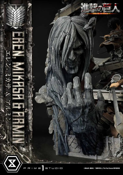 Eren, Mikasa & Armin (Regular Version) TV animation Attack on Titan – Prime1Studio – ActionFigure Brasil