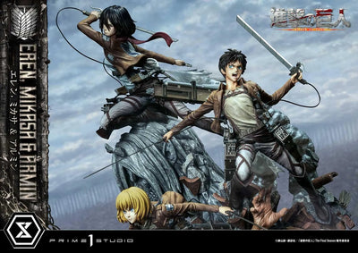 Eren, Mikasa & Armin (Regular Version) TV animation Attack on Titan – Prime1Studio – ActionFigure Brasil