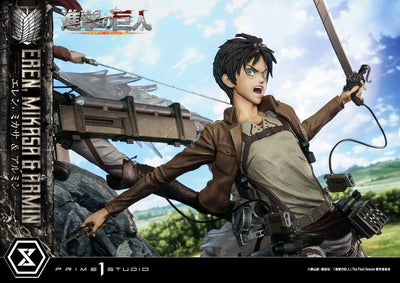 Eren, Mikasa & Armin (Regular Version) TV animation Attack on Titan – Prime1Studio – ActionFigure Brasil