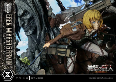 Eren, Mikasa & Armin (Regular Version) TV animation Attack on Titan – Prime1Studio – ActionFigure Brasil