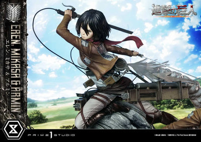Eren, Mikasa & Armin (Regular Version) TV animation Attack on Titan – Prime1Studio – ActionFigure Brasil