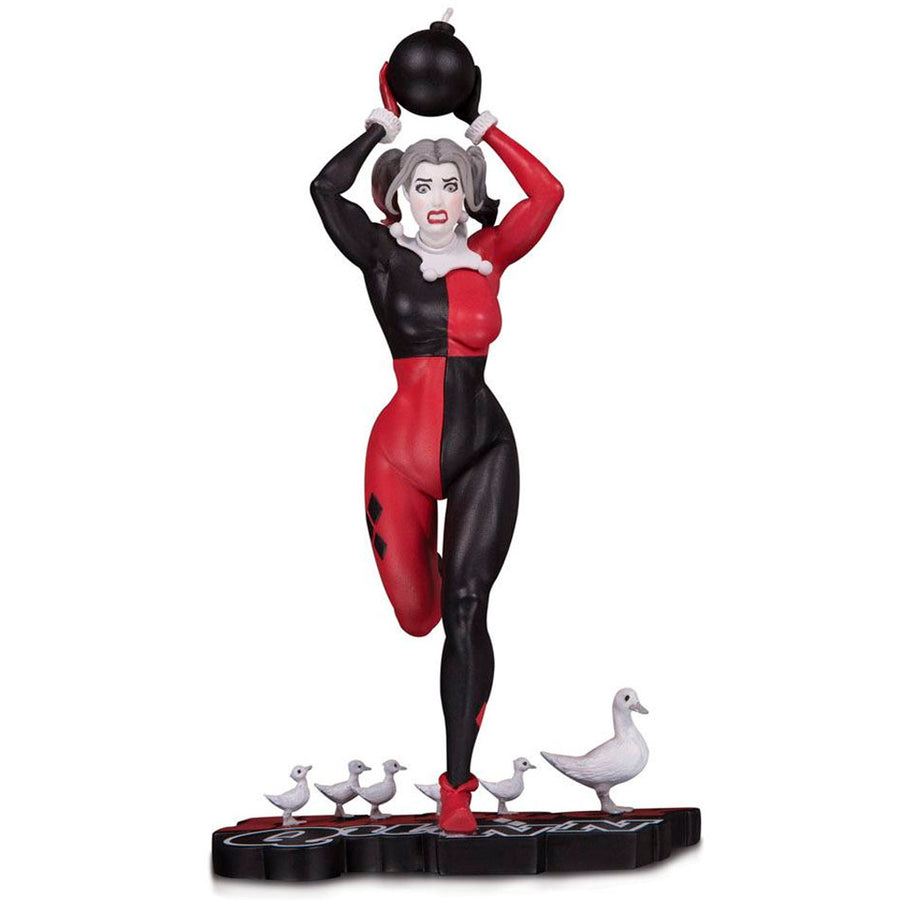 ESTÁTUA DC COLLECTIBLES HARLEY QUINN RED, WHITE AND BLACK - BY FRANK CHO 55696