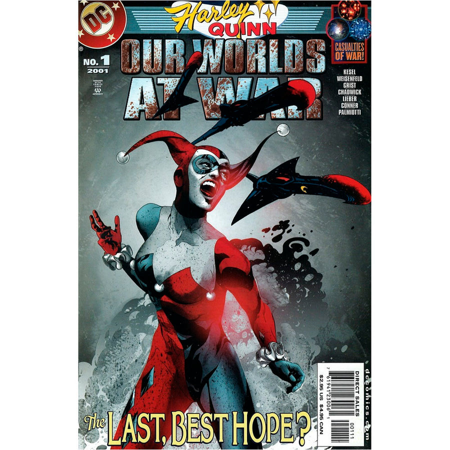 ESTÁTUA DC COLLECTIBLES HARLEY QUINN RED, WHITE AND BLACK - BY JAE LEE 35010