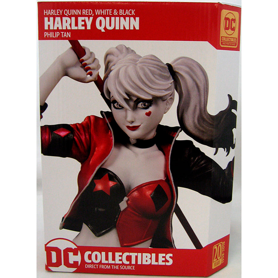ESTÁTUA DC COLLECTIBLES HARLEY QUINN RED, WHITE AND BLACK - BY PHILIP TAN 35516
