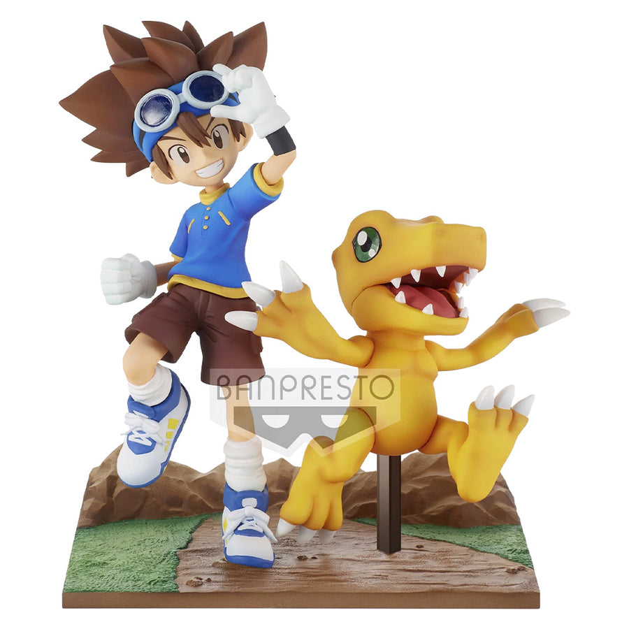 ESTÁTUA BANPRESTO DIGIMON ADVENTURE - TAICHI & AGUMON 18778