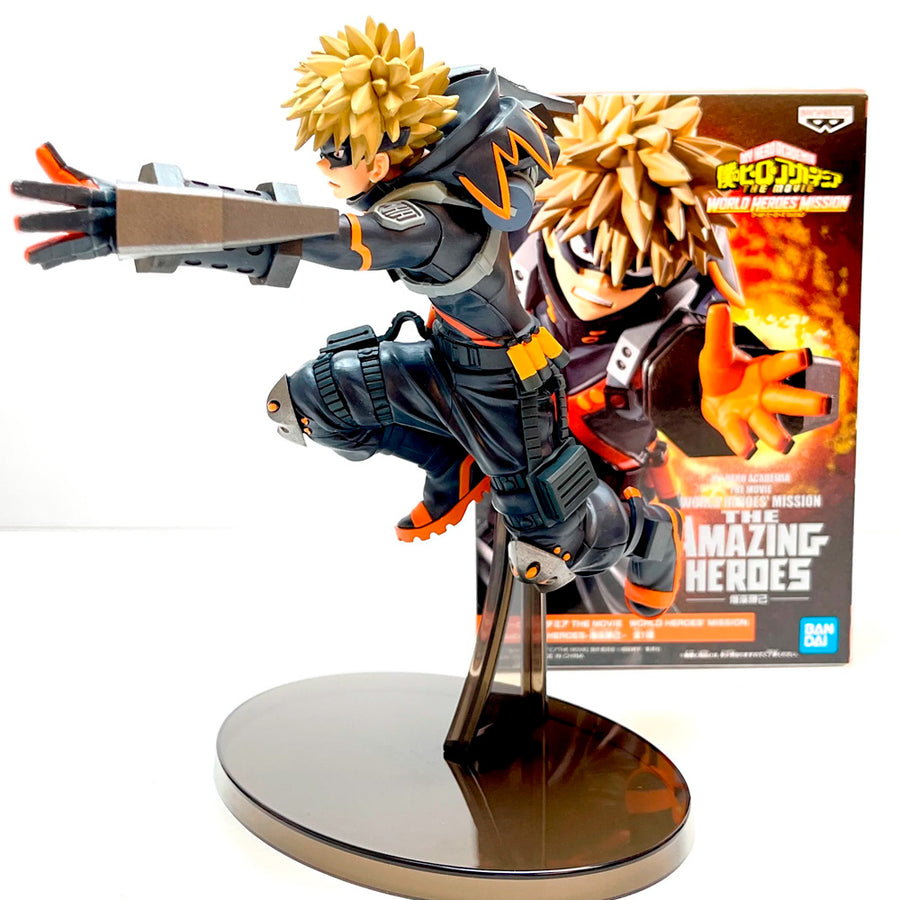 ESTÁTUA BANPRESTO MY HERO ACADEMIA THE MOVIE WORLD HEROES MISSION - KATSUKI BAKUGO