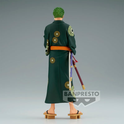 ESTÁTUA BANPRESTO ONE PIECE DXF THE GRANDLINE SERIES: WANOKUNI - RORONOA ZORO (YUKATA)