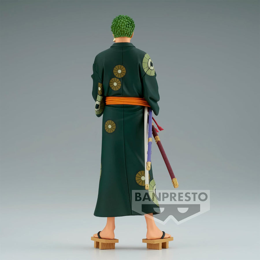 ESTÁTUA BANPRESTO ONE PIECE DXF THE GRANDLINE SERIES: WANOKUNI - RORONOA ZORO (YUKATA)