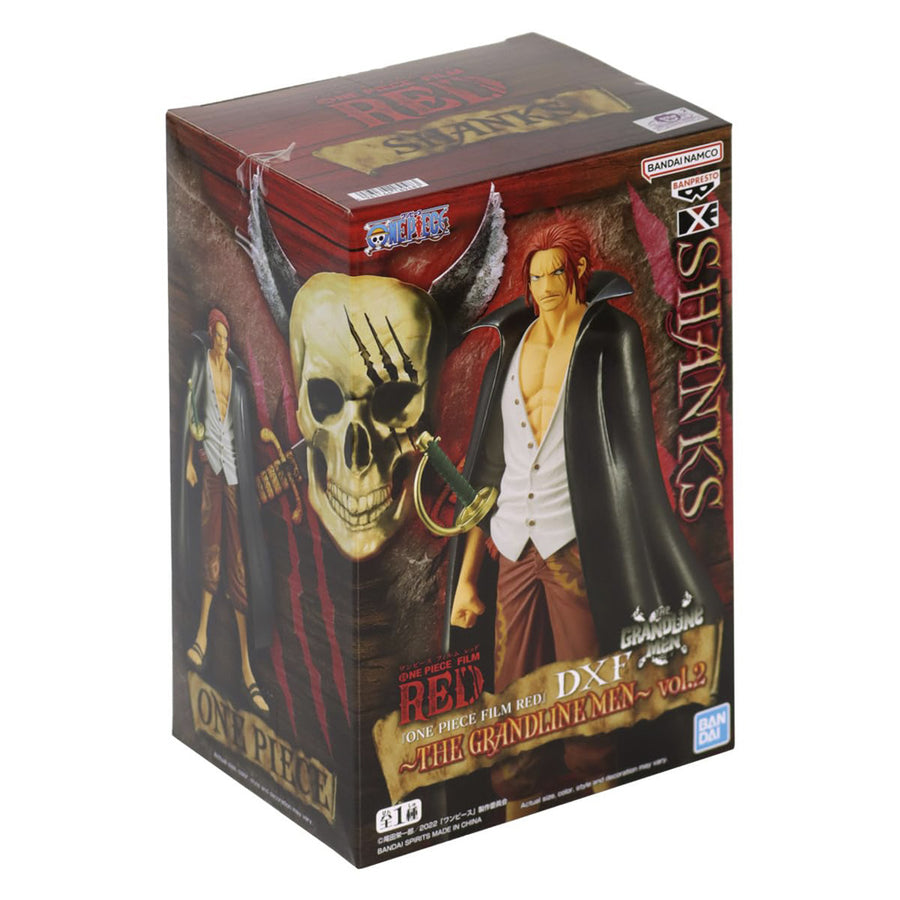 ESTÁTUA BANPRESTO ONE PIECE FILM: RED THE GRANDLINE MEN VOL.2 DXF - SHANKS (89483)
