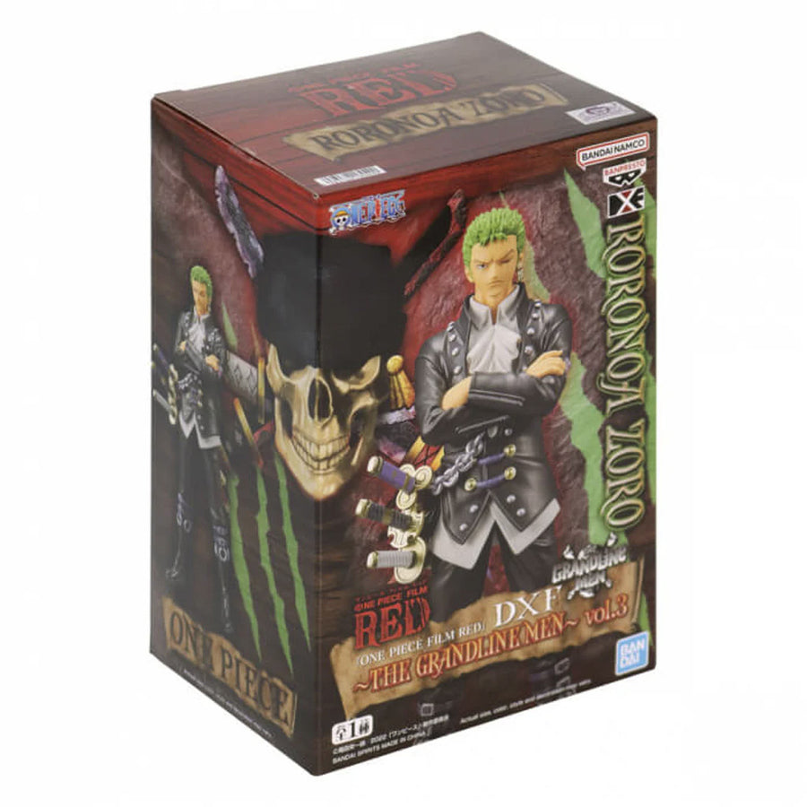 ESTÁTUA BANPRESTO ONE PIECE FILM: RED THE GRANDLINE MEN VOL.3 DXF - RORONOA ZORO (89490)