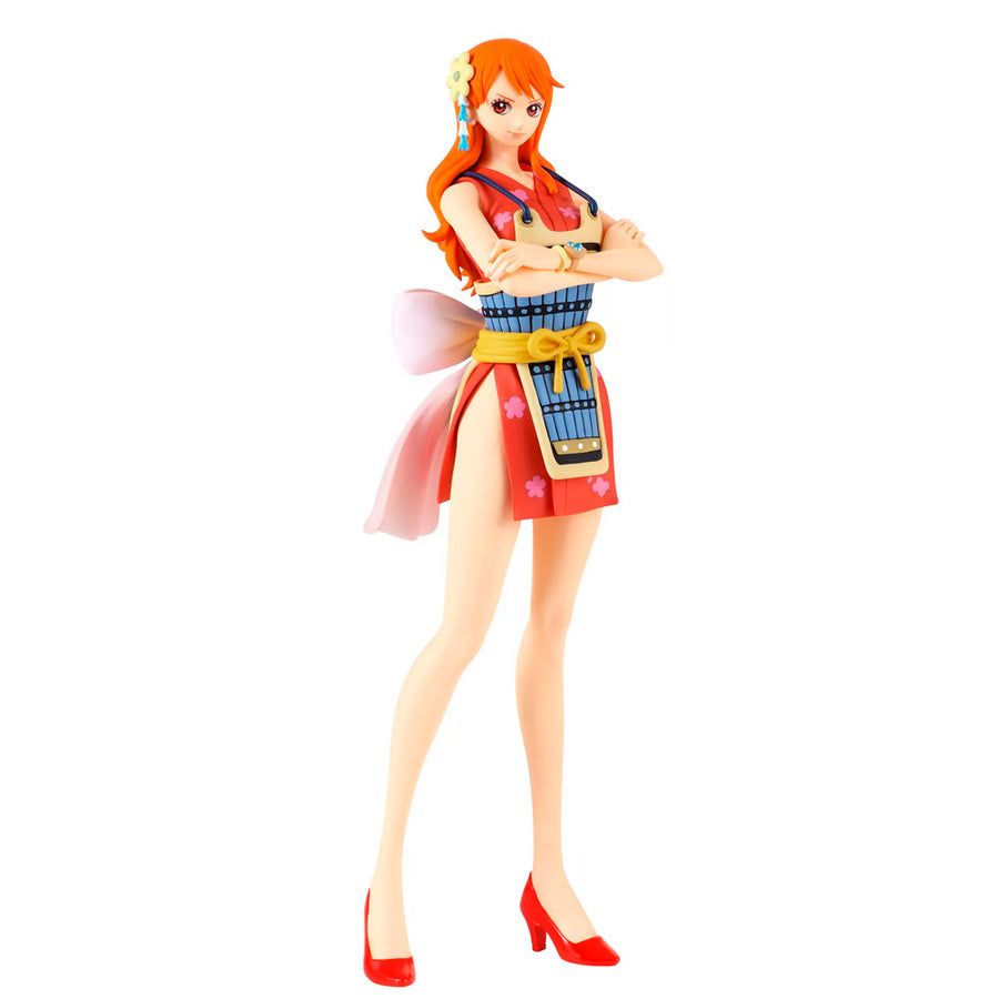 ESTÁTUA BANPRESTO ONE PIECE GLITTER & GLAMOURS - NAMI WANOKUNI (VERSÃO A)