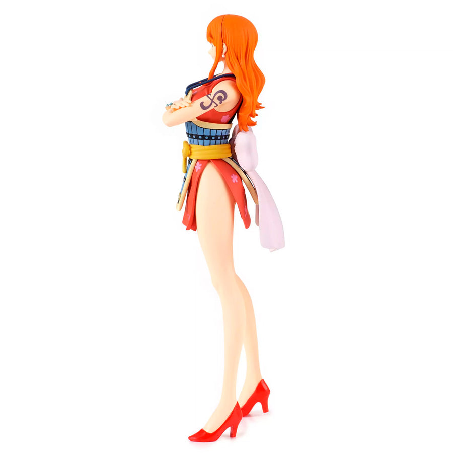 ESTÁTUA BANPRESTO ONE PIECE GLITTER & GLAMOURS - NAMI WANOKUNI (VERSÃO A)