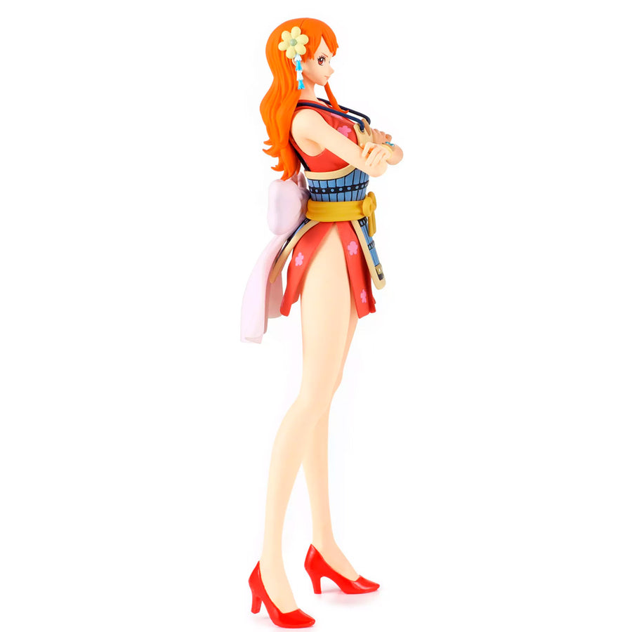 ESTÁTUA BANPRESTO ONE PIECE GLITTER & GLAMOURS - NAMI WANOKUNI (VERSÃO A)