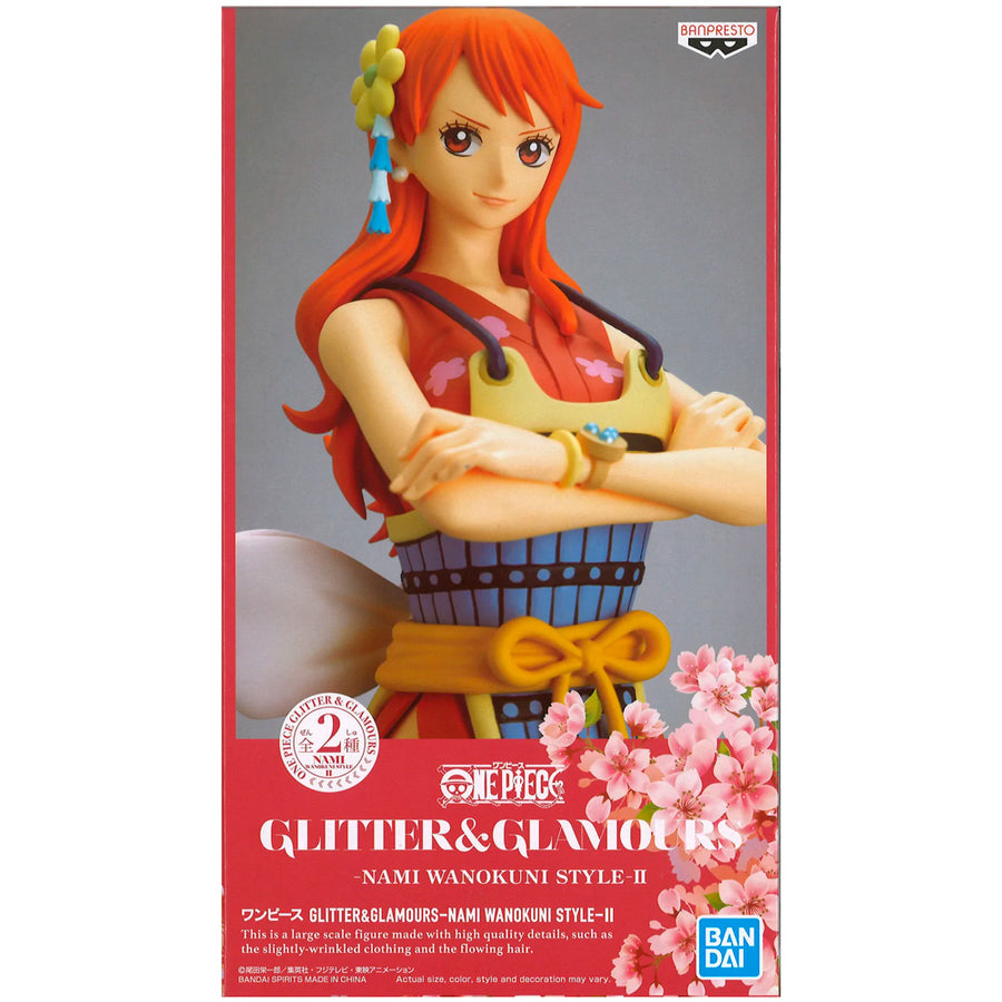 ESTÁTUA BANPRESTO ONE PIECE GLITTER & GLAMOURS - NAMI WANOKUNI (VERSÃO A)