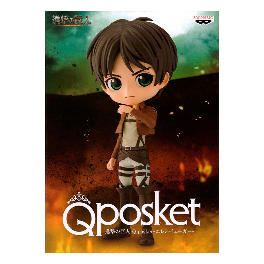 ESTÁTUA BANPRESTO Q POSKET ATTACK ON TITAN - EREN YEAGER (VERSÃO B)