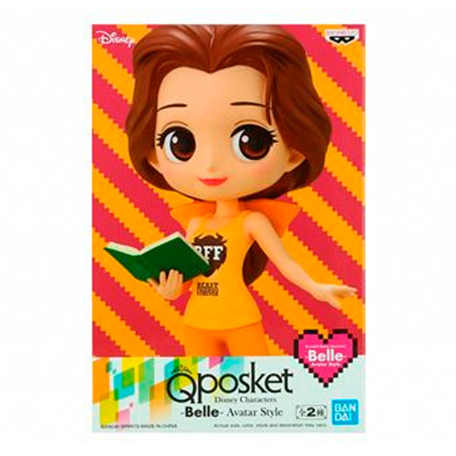 ESTÁTUA BANPRESTO Q POSKET DISNEY CHARACTERS AVATAR STYLE - BELLE (VERSÃO A)