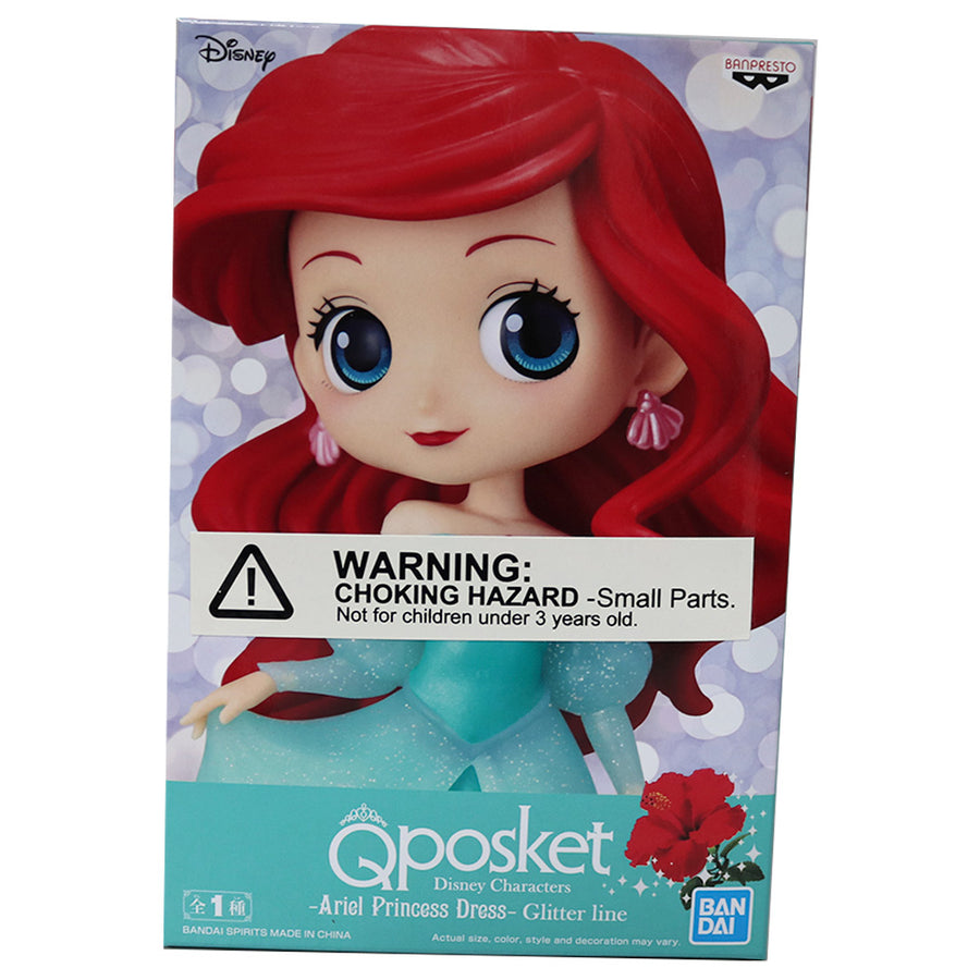 ESTÁTUA BANPRESTO Q POSKET DISNEY THE LITTLE MERMAID GLITTER LINE - ARIEL PRINCESS DRESS
