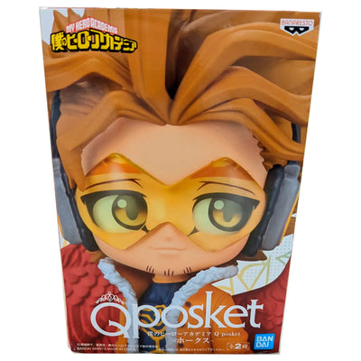 ESTÁTUA BANPRESTO Q POSKET MY HERO ACADEMIA - HAWKS (VERSÃO B)