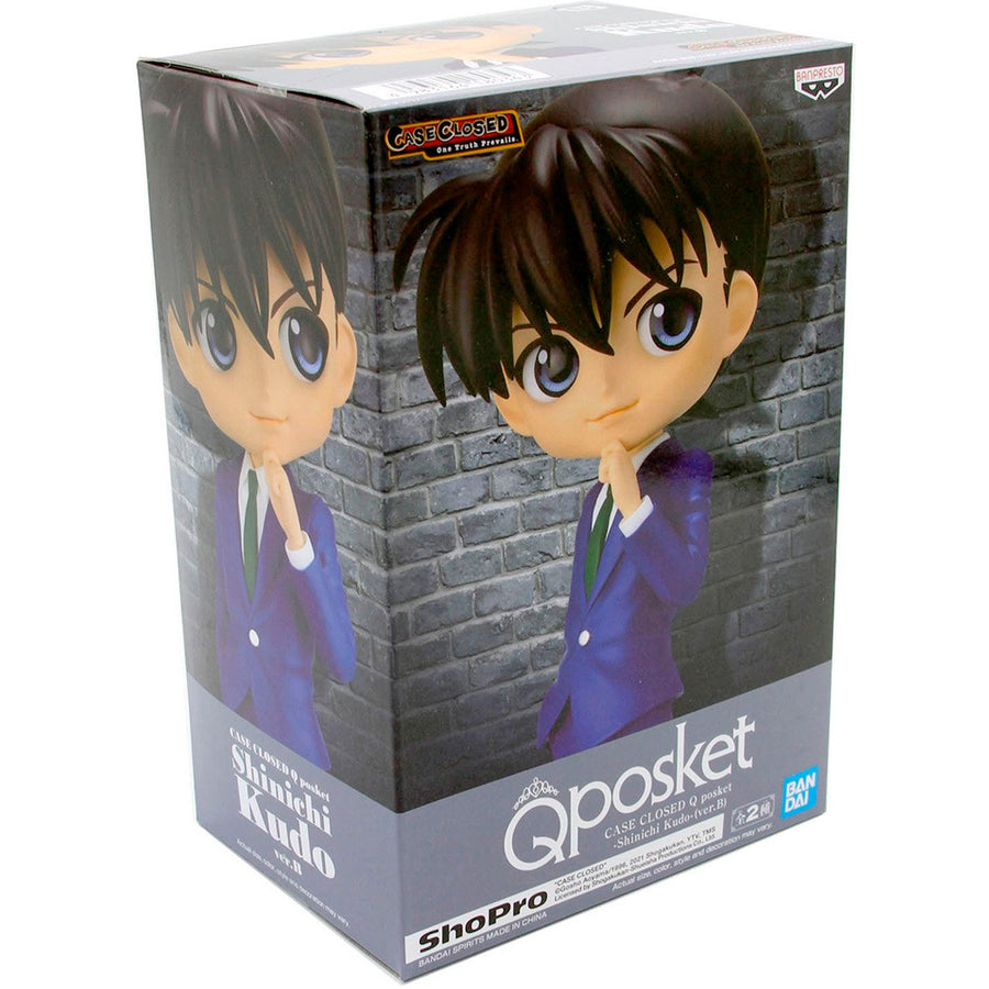 ESTÁTUA BANPRESTO QPOSKET DETECTIVE CONAN - SHINICHI KUDO (VERSÃO B)