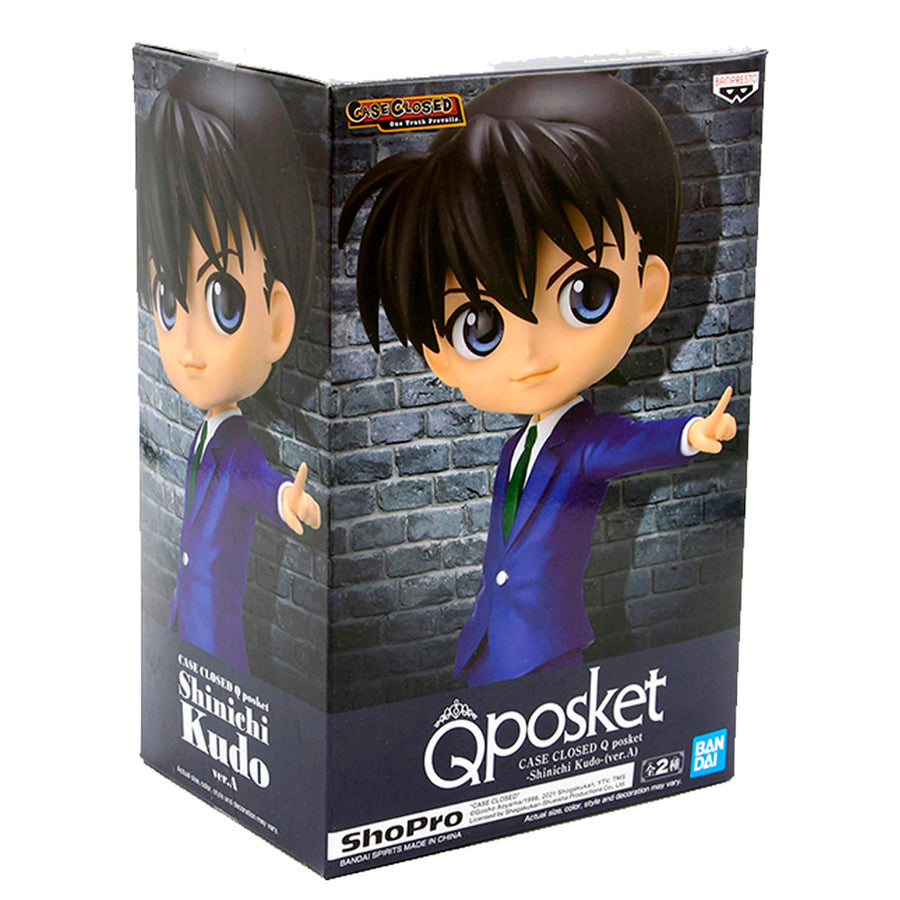 ESTÁTUA BANPRESTO QPOSKET DETECTIVE CONAN - SHINICHI KUDO (VERSÃO A)