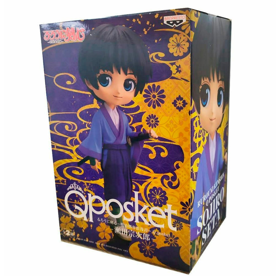 ESTÁTUA BANPRESTO Q POSKET RUROUNI KENSHIN MEIJI - SOJIRO SETA (VERSÃO A)