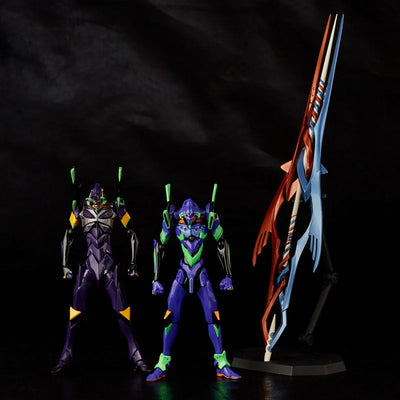 EVANGELION EVOLUTION EV-EX EVA-01 & EVA-13 + Spear of Gaiusㅤ – Kaiyodo – ActionFigureBrasil — close