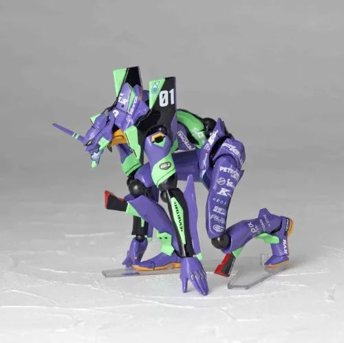 Evangelion Shin Gekijouban - EVA-01 - Revoltech - 100EX - Eva Racing 2012/ Evangelion RT EVA-01 Apple Shiden (Kaiyodo)ㅤ – Kaiyodo – ActionFigure Brasil