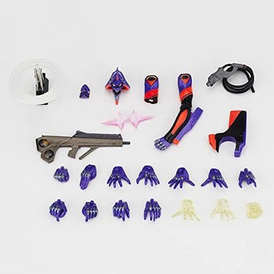 Evangelion Shin Gekijouban: Ha - EVA-01 - Evangelion Evolution EV-015 - Legacy of Revoltech LR-038 - Revoltech No.076 - Awakening ver. (Kaiyodo)ㅤ – Kaiyodo As Manufacturer – ActionFigure Brasil — com base expositora