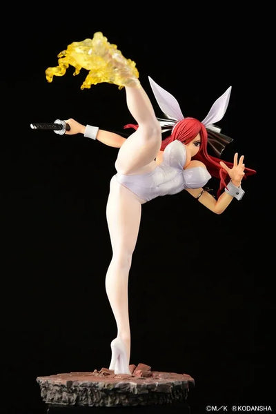Fairy Tail - Erza Scarlet - 1/6 - High Kick Ver., White Bunny (Orca Toys)ㅤ – Orca Toys – ActionFigureBrasil — ângulo diferente