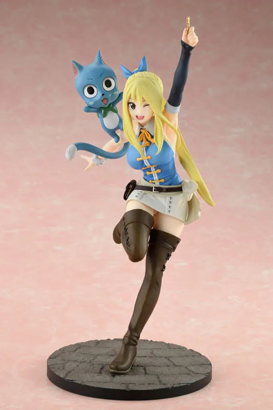 Fairy Tail - Happy - Lucy Heartfilia - 1/8 - Wink Ver. (Bell Fine)ㅤ – Bell Fine – ActionFigure Brasil