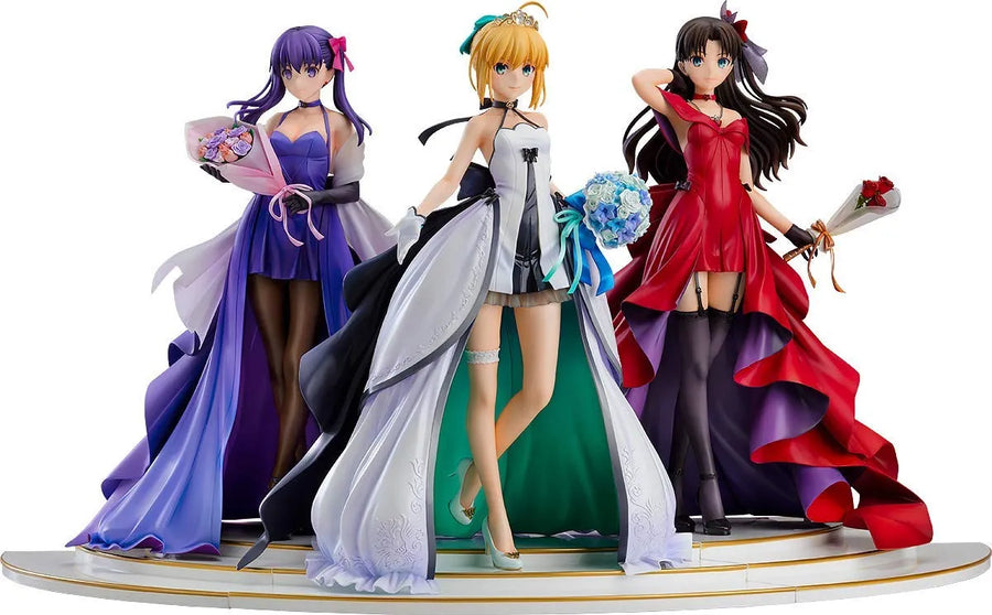 Fate/Stay Night - Saber - Matou Sakura - Rin Tohsaka - 1/7 - 15th Celebration Dress Ver. - Set of 3 Figures (Good Smile Company)ㅤ – Good Smile Company – ActionFigure Brasil